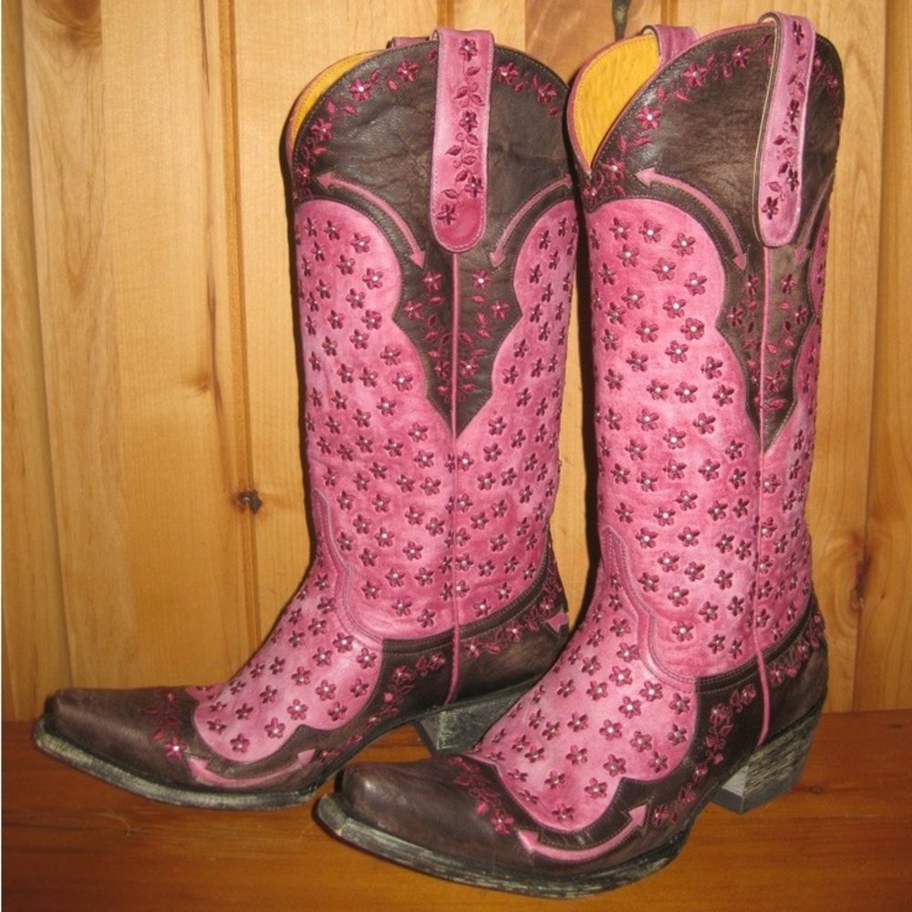 ISO- Old Gringo Tabetha Purple Boots L1091-4 Cowboy Rodeo Western Pink Boots